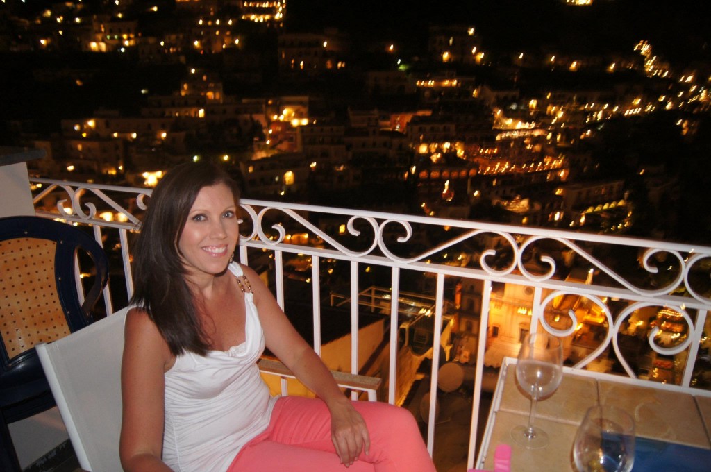 View from hotel balcony Positano