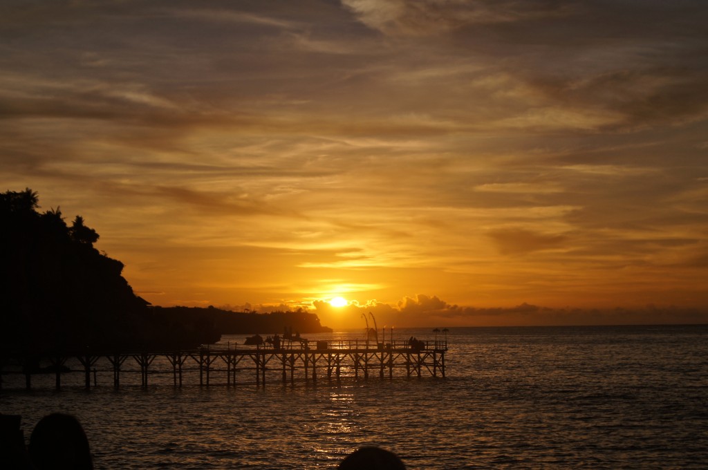 Sunset at the Rock Bar Bali - Copyright