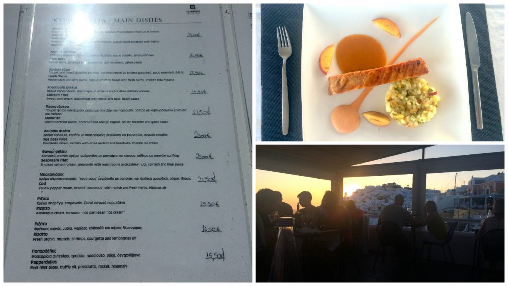 Fine dining at La Maison Santorini