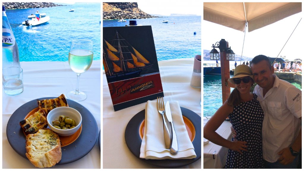 Oia+Santorini+Ammoudi+Bay+Restaurant+Seafood+Port+Menu